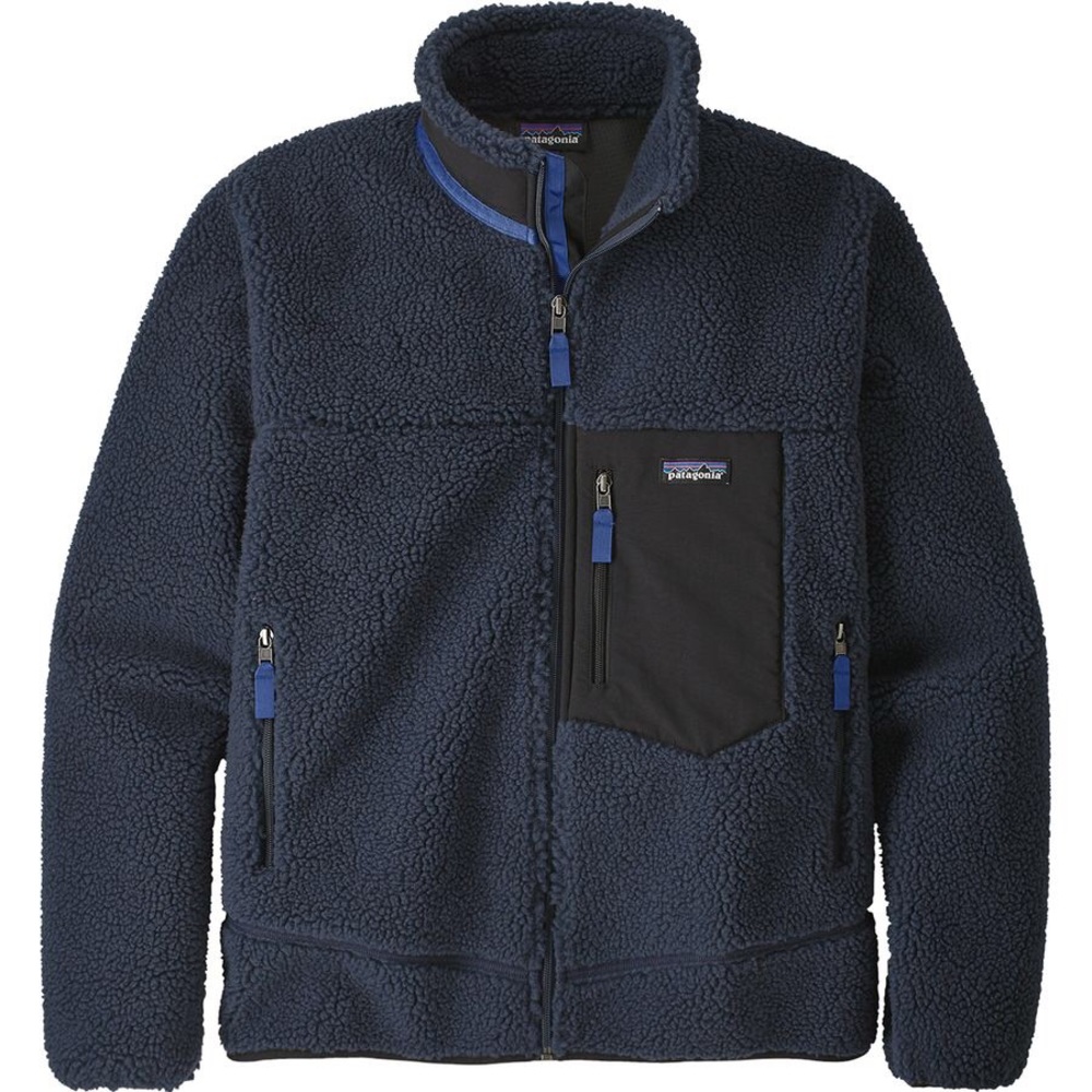 PATAGONIA fleece jacket MENS L navy blue